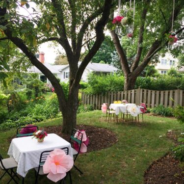 an ice cream social, backyard bridal shower