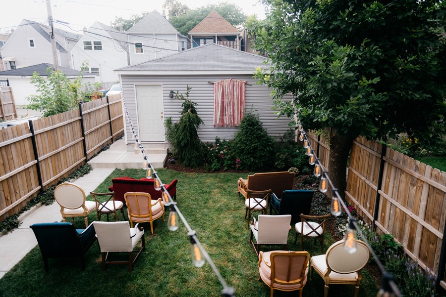 Anticipation Events backyard wedding set-up