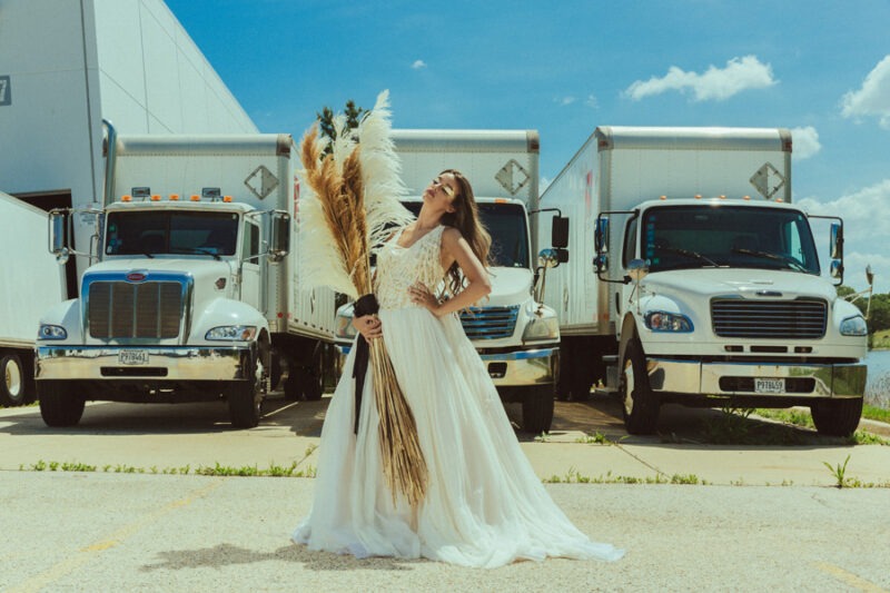 grunge chic styled wedding shoot