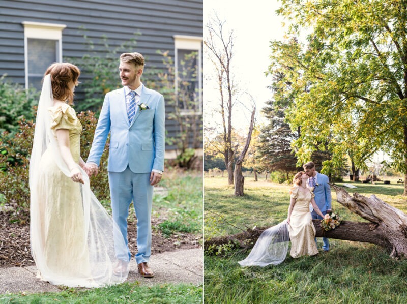 vintage glam backyard wedding