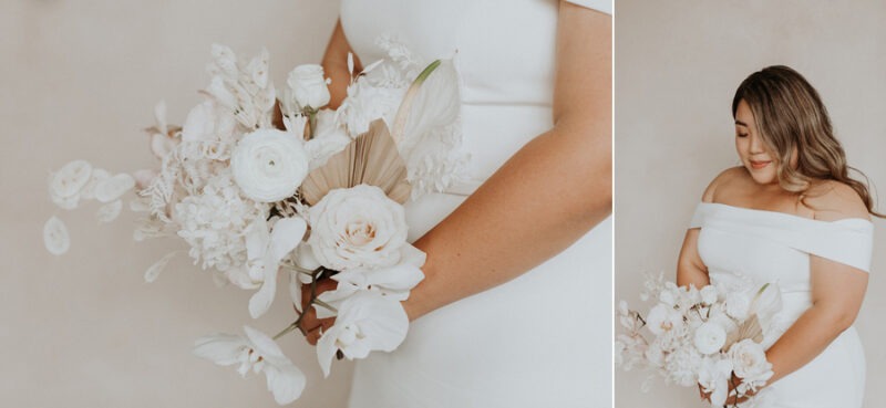 modern white wedding at loft lucia