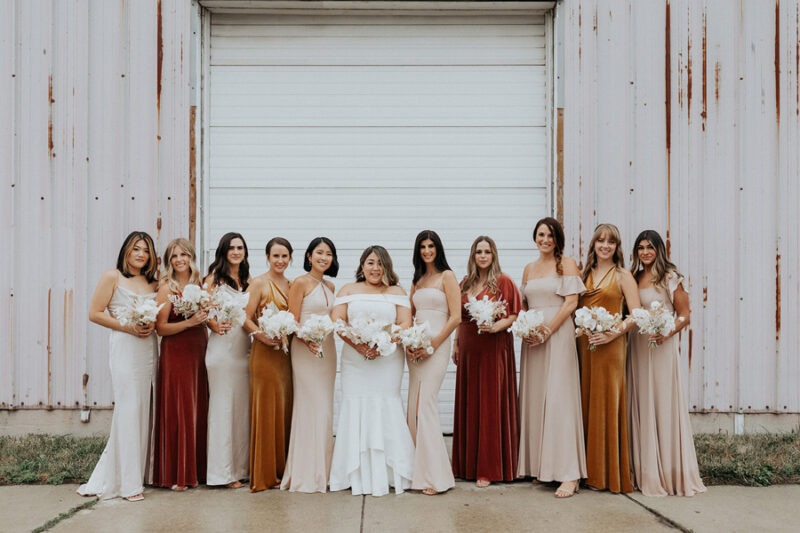 modern white wedding at loft lucia