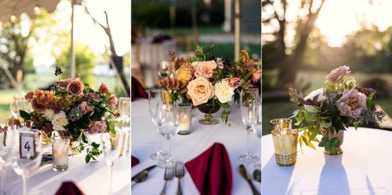 vintage glam backyard wedding