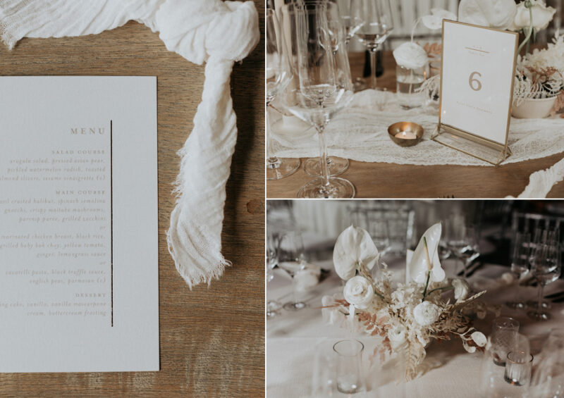 modern white wedding at loft lucia