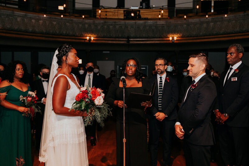 intimate wedding at thalia hall