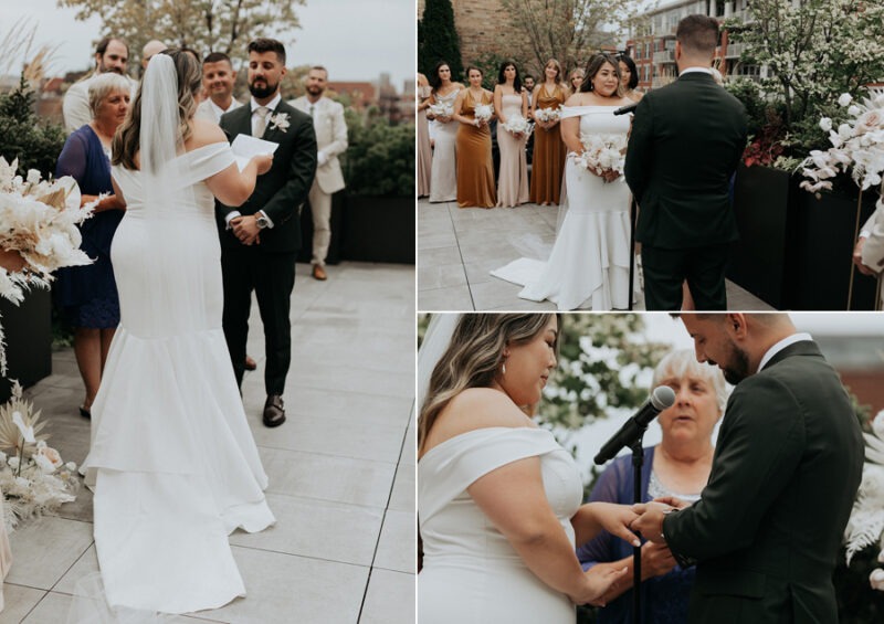 modern white wedding at loft lucia