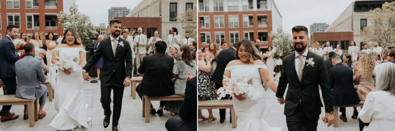 modern white wedding at loft lucia