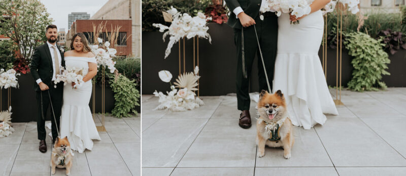 modern white wedding at loft lucia