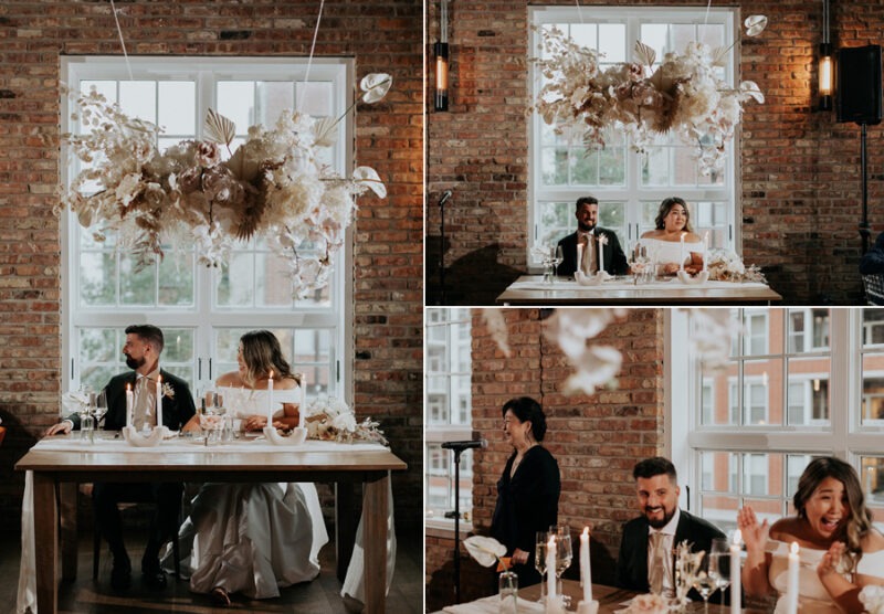 modern white wedding at loft lucia