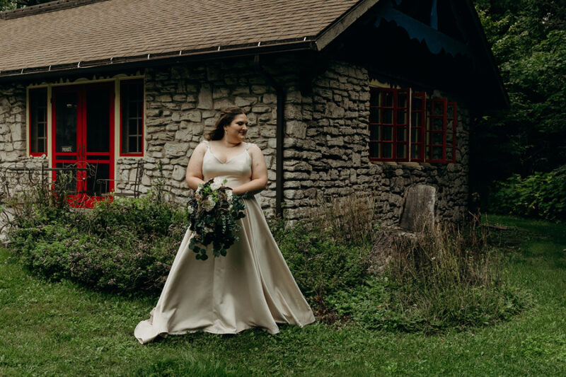 camp-themed outdoor wedding on the lake