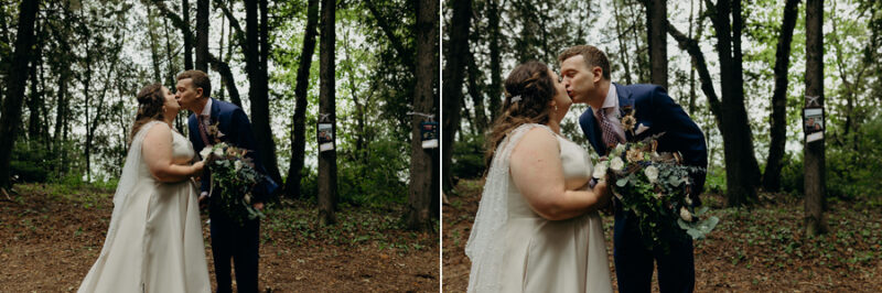 camp-themed outdoor wedding on the lake