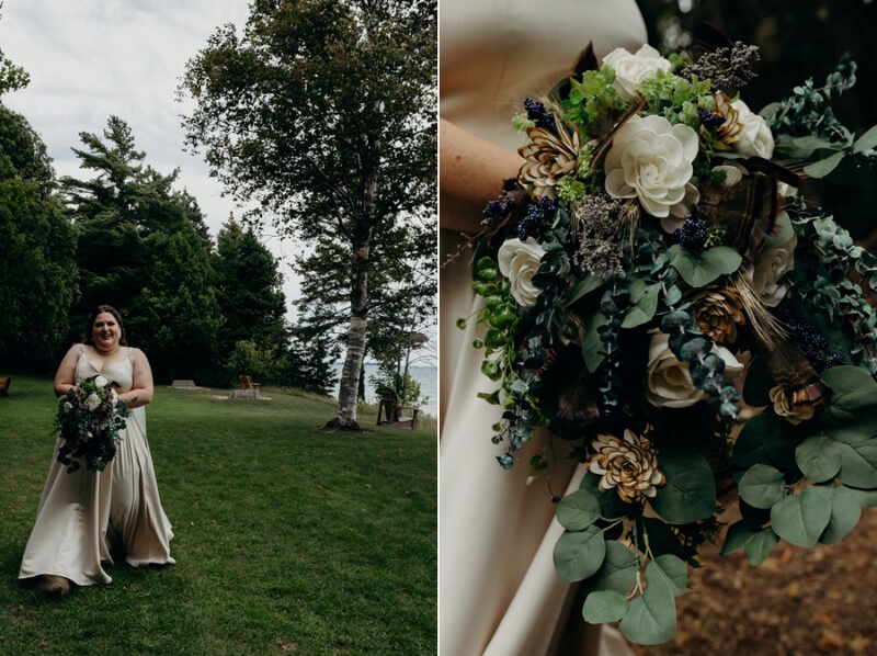 camp-themed outdoor wedding on the lake