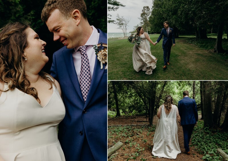 camp-themed outdoor wedding on the lake