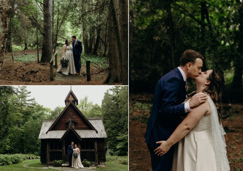 camp-themed outdoor wedding on the lake