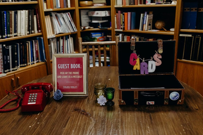 camp-themed outdoor wedding on the lake