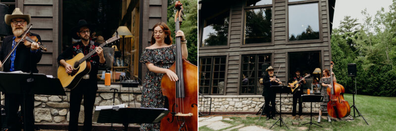 camp-themed outdoor wedding on the lake