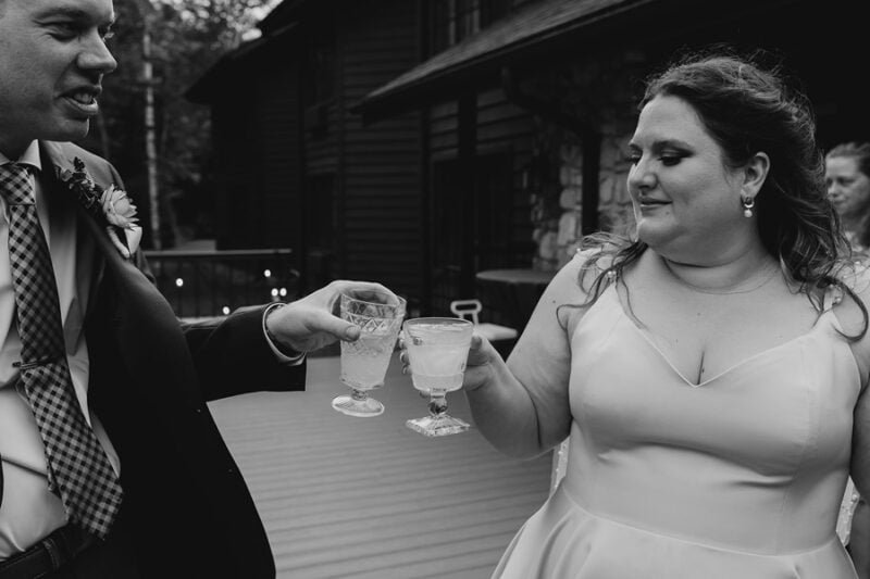 camp-themed outdoor wedding on the lake