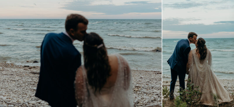 camp-themed outdoor wedding on the lake