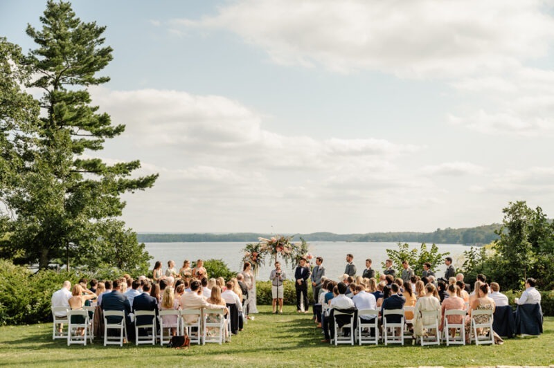 lakeside nuptials at stouts island lodge