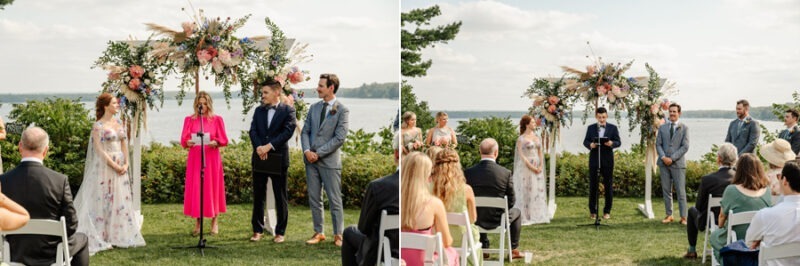 lakeside nuptials at stouts island lodge