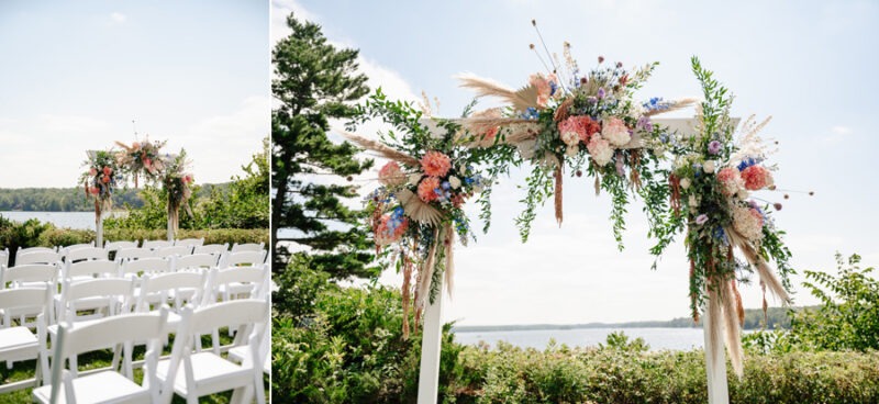 lakeside nuptials at stouts island lodge