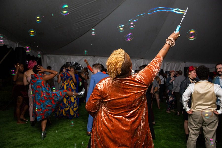 andy and sarah's wedding crew|sparkler exit|Lindsey's bouquet|ceremony set-up||