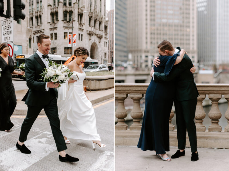chic winter wedding at intercontinental chicago
