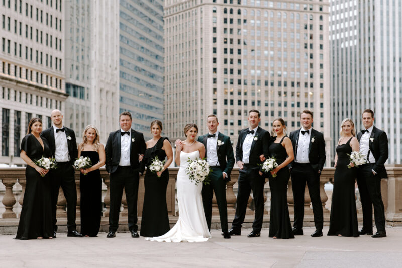 chic winter wedding at intercontinental chicago