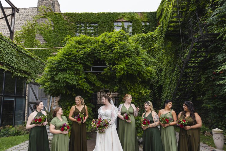 Outdoor space at a Salvage One Wedding in Chicago